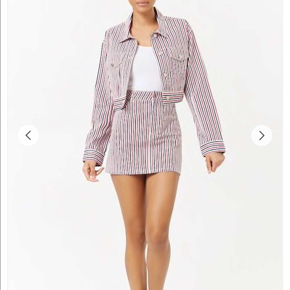 Striped denim jacket ✨